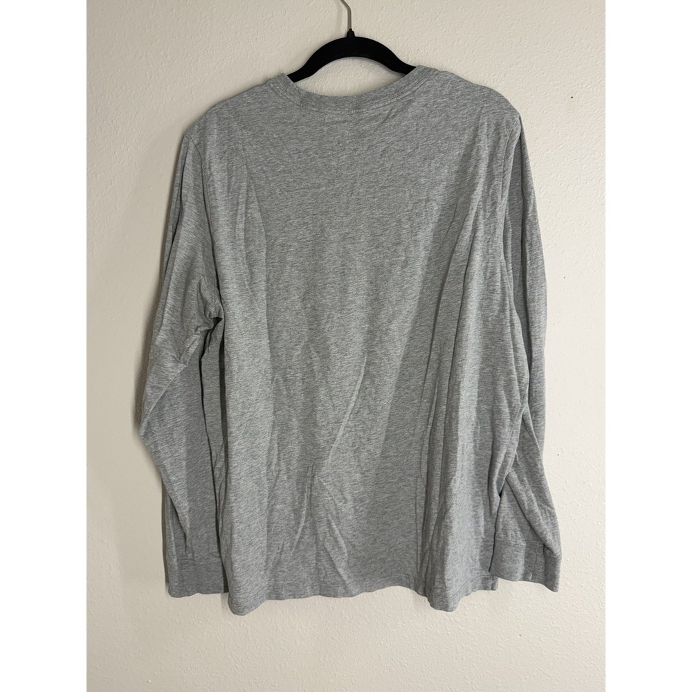 Nike The Nike Tee Long Sleeve Shirt Men's Gray Athletic Cut Swoosh XL XLARGE - Picture 3 of 8